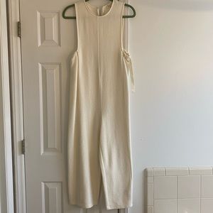 Madewell ivory side tie jumpsuit